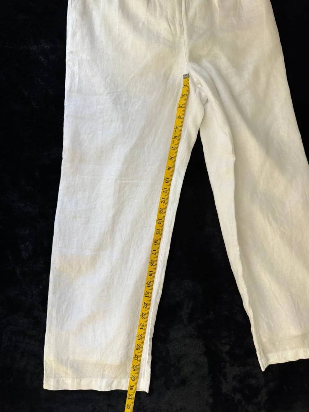 Quince Women's 100% European Linen Pleated Trouser Pants White Size 10